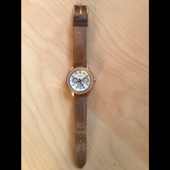 FOSSIL Stella Watch ES3104 GoldR/Swarovski Crystal - Picture 3 of 8